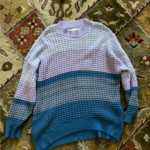 BDG Multicolor Sweater - Blue, Purple, Gray